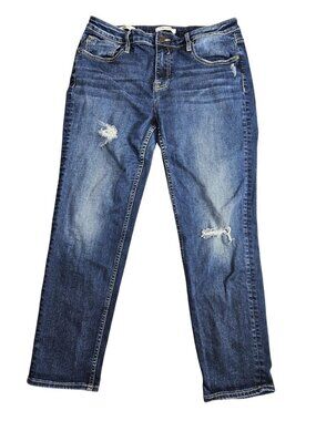 Vigoss Thompson Tomboy Boyfriend Jeans Womens 32 Blue Med Wash Distressed Denim